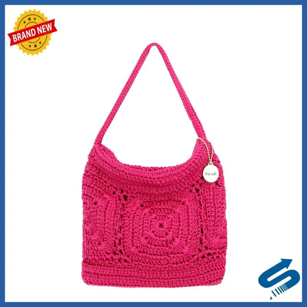 Mini Hobo Bag with Double Handles, Recycled Lining, Zip Pockets